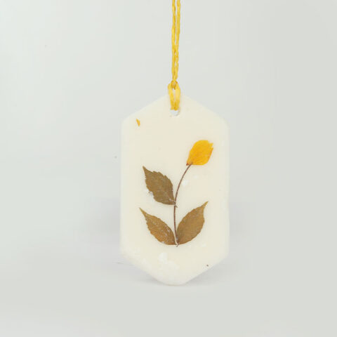 Botanical Scented Wax Tablet with Dried Flower – Hanging Air Freshener