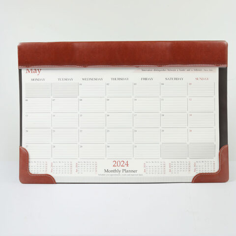 Executive Leather Desk Planner - 2024