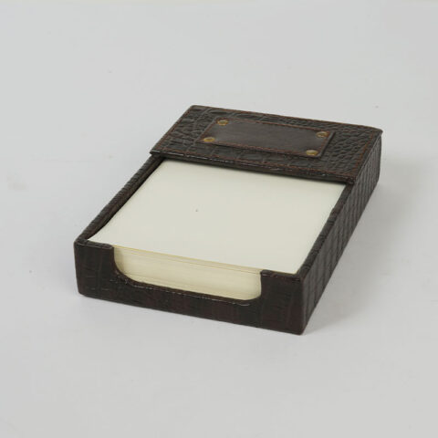 Square PU Leather Memo Pad holder for office use