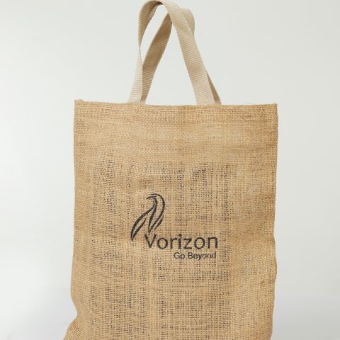 Custom Logo Jute Tote Bag - Eco-Friendly & Reusable