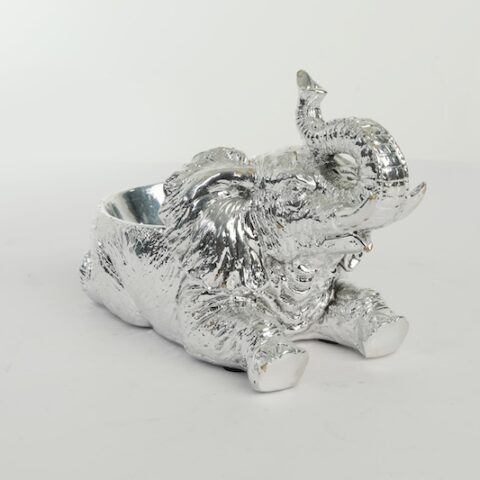 Decorative Elephant Bowls Silver Candle