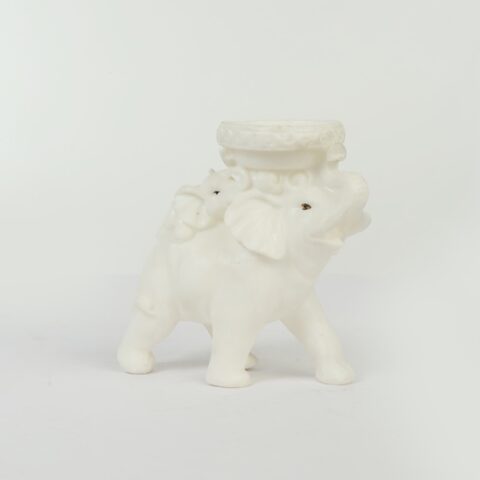 Decorative Elephant Bowls White Candle