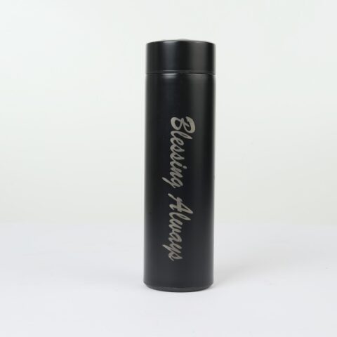 Custom Engraved Matte Black Smart Thermos