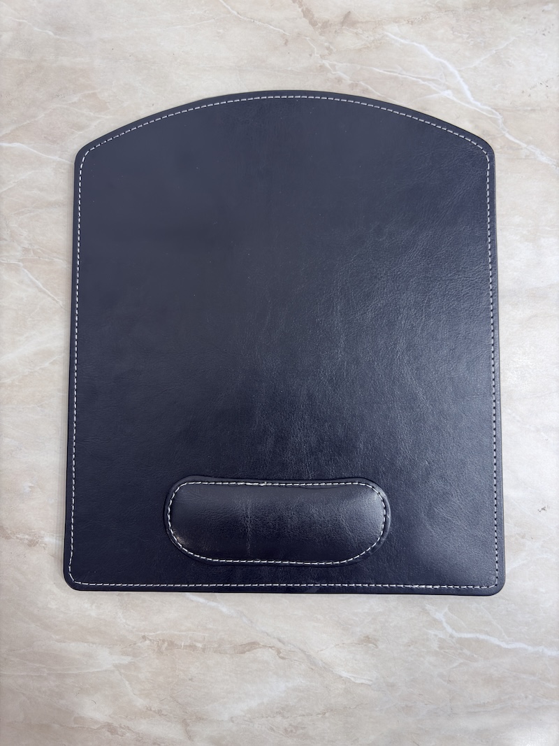 Black Faux Leather Mouse Pad - Image 2