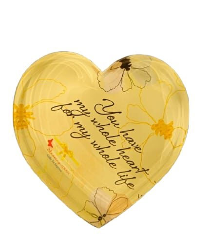 Heart shaped thick glass