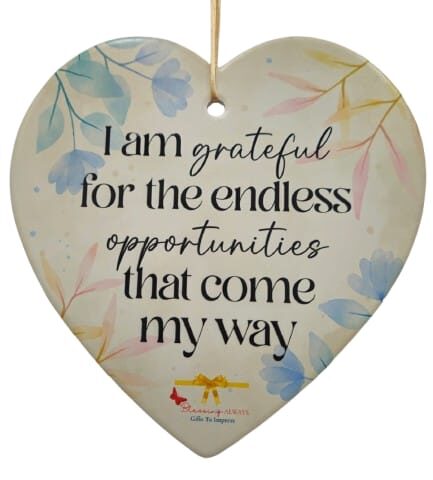 GRATEFUL HEART CERAMIC HANGING