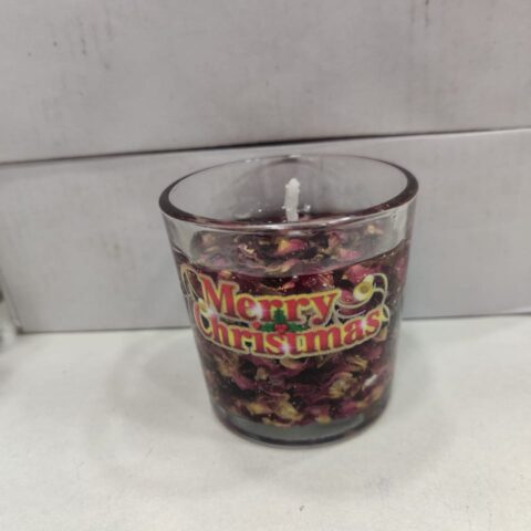 Merry Christmas Glass Jar Candle
