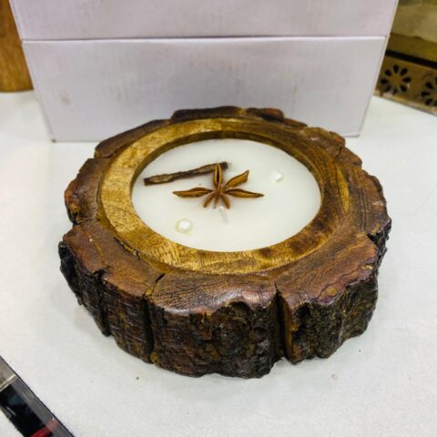 Natural Wooden Log Scented Candle
