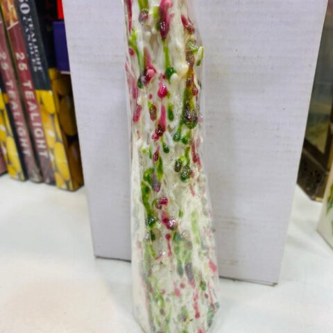 Multicolor Christmas Pillar Candle