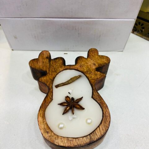 Reindeer Wooden Scented Candle