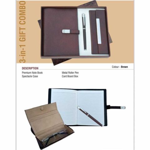 3-in-1 GIFT COMBO - notebook pen Card Board Box
