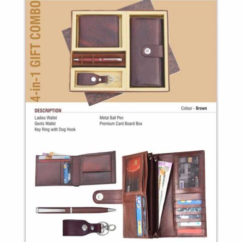 4-in-1 GIFT COMBO - Card Board Box, pen, wallet, keyring