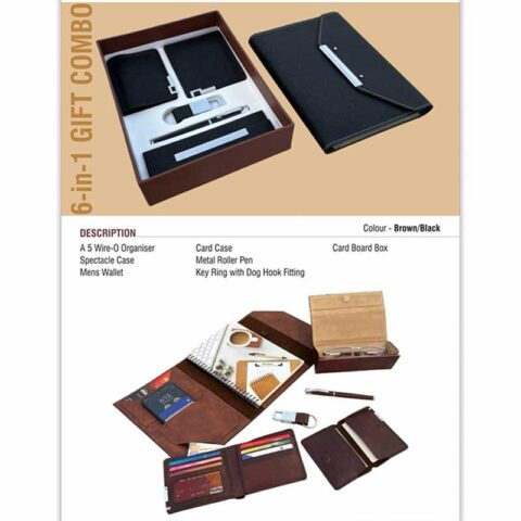 6-in-1 GIFT COMBO- Spectacle Case, Organizer, wallet, Card Case, pen, keyring